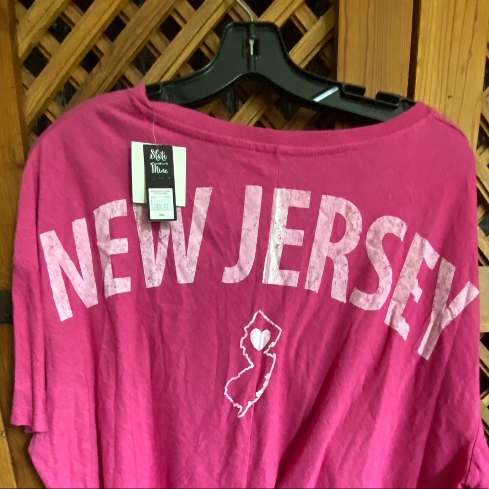 NWT 2/$30 I Love New Jersey V-Neck Graphic T-Shirt